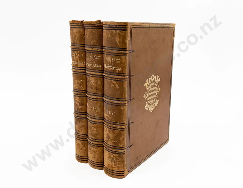 Parker, John Henry (Compiler) A Glossary of Terms Used in Grecian, Roman, Italian and Gothic Architecture (3 Vols) Image 1++