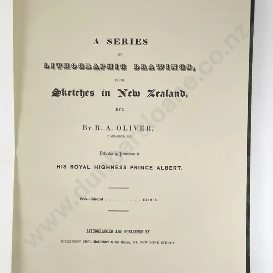 Oliver R A - A Series of Lithographic Drawings from Sketches in New Zealand