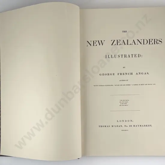 Angas George French - The New Zealanders Illustrated