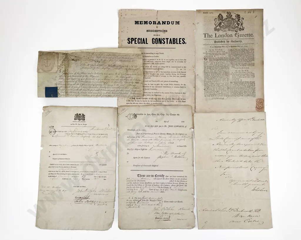 A Small Group Of Geo III Maritime & Other Ephemera Image 1++