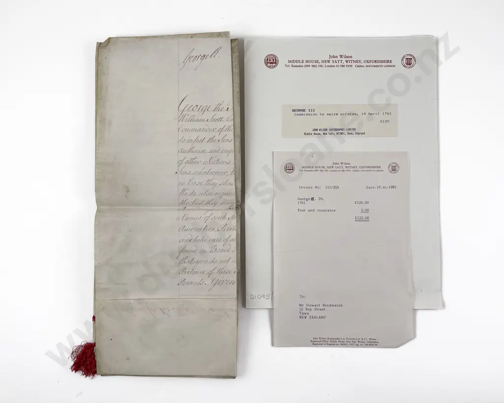 Geo III Vellum Document To Seize Pirates Image 1++