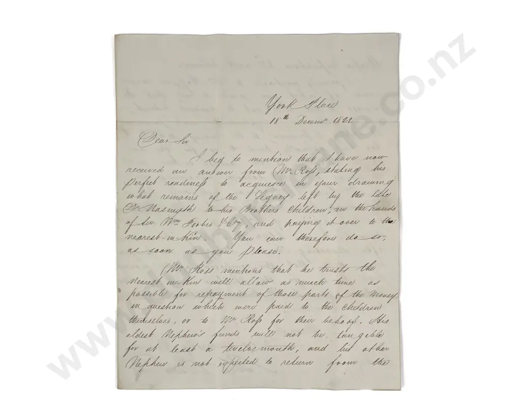 1822 Letter With Reference To Sir James Ross Arctic Navigator & Explorer Image 1++