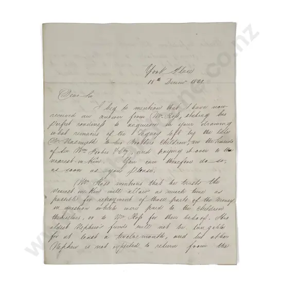1822 Letter With Reference To Sir James Ross Arctic Navigator & Explorer