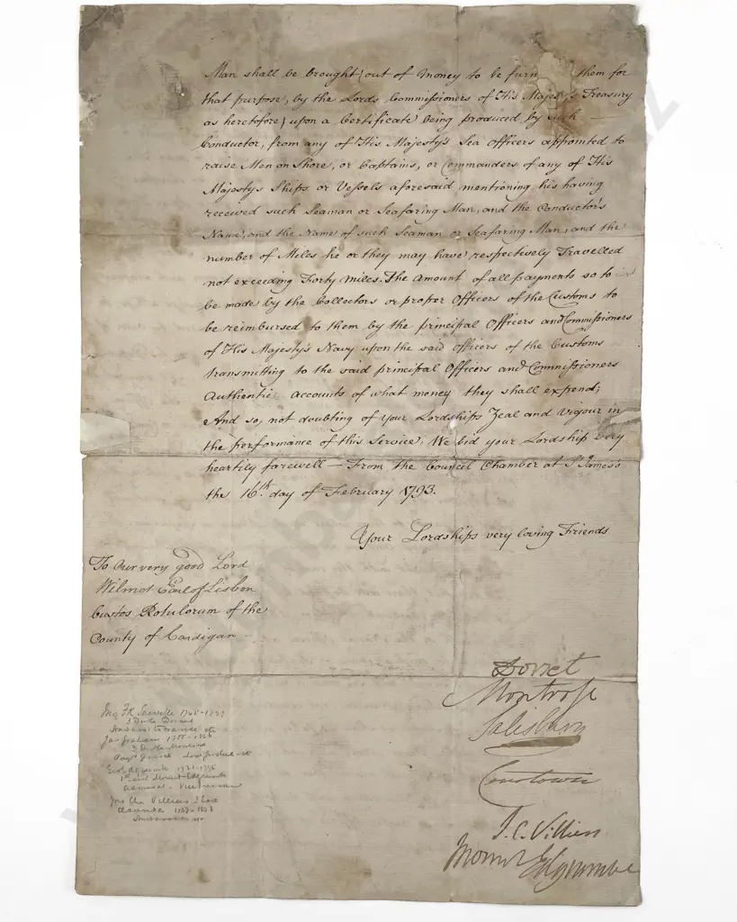 Group Of late 18th & Early 19th Century British Naval & Maritime Related Ephemera Image 1++