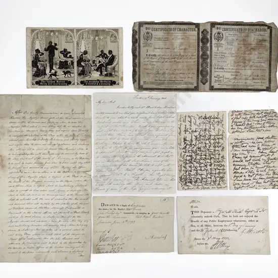 Group Of late 18th & Early 19th Century British Naval & Maritime Related Ephemera