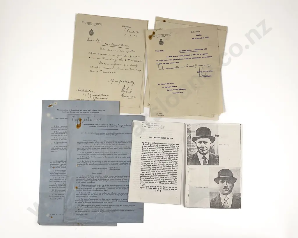A Group Of Circa 1920-30s Official Documents Relating To Capital Punishment Image 1++