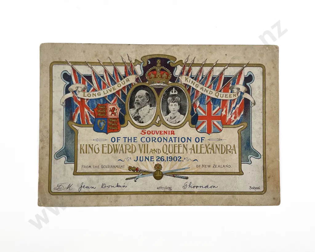 Souvenir Of The Coronation Of King Edward VII and Queen Alexandra June 26 1902 Image 1++
