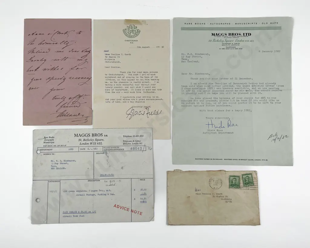 Signed Single Sheet Letter By Queen Adelaide Image 1++