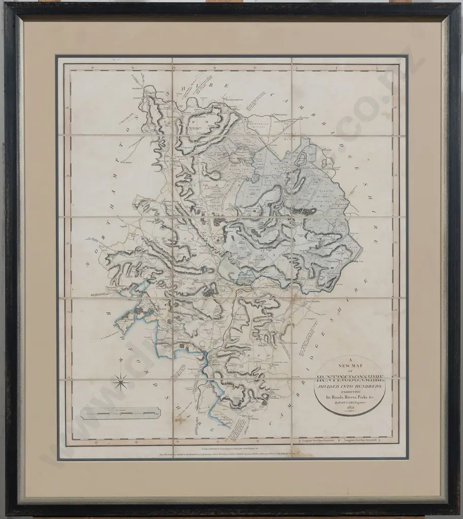 John Cary - A New Map of Huntingdonshire 1821 Image 1++