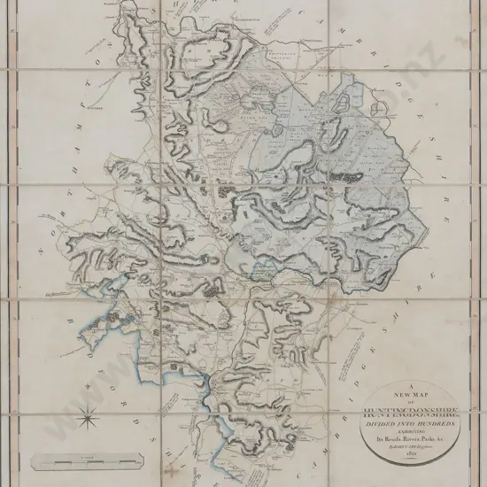 John Cary - A New Map of Huntingdonshire 1821