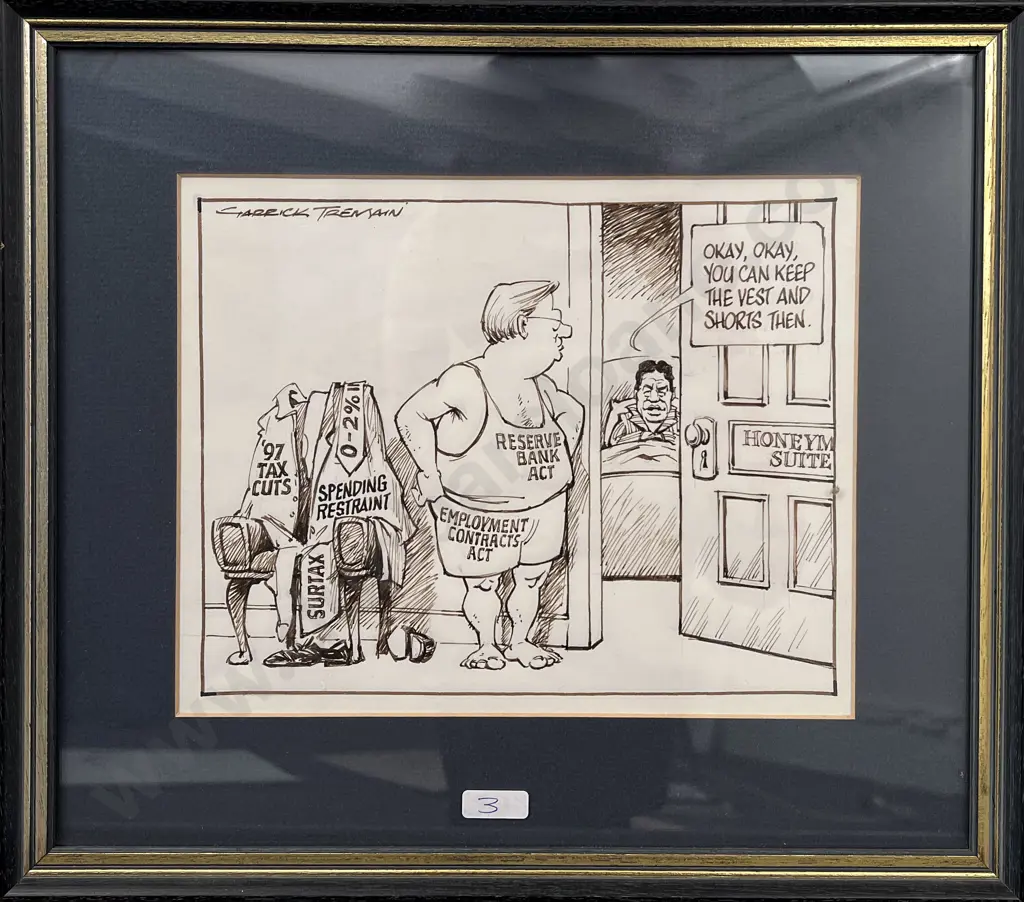 Garrick Tremain, Original Political Cartoon Image 1++