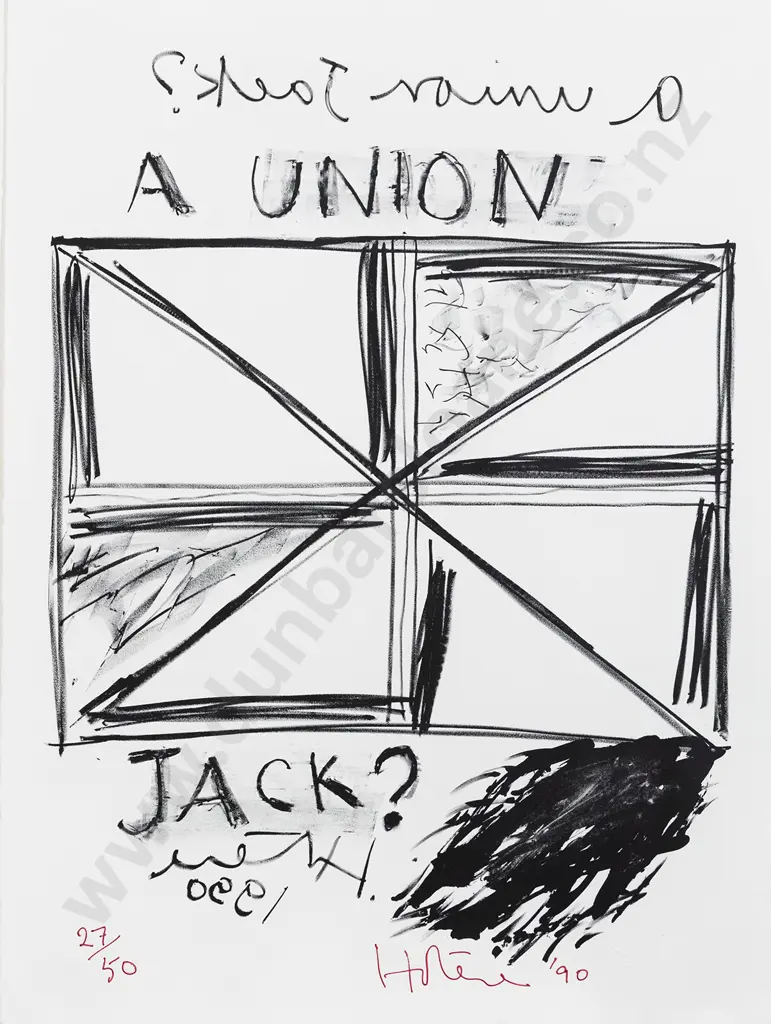 Ralph Hotere (1931 - 2013) - A Union Jack? Image 1++