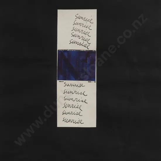 Ralph Hotere (1931 - 2013) - "Dawn/Water Poem" Bill Manhire