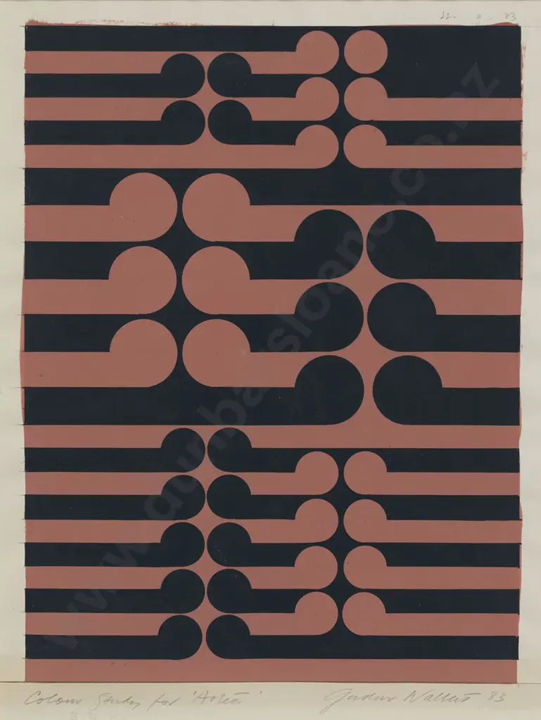 Gordon Walters (1919-1995) - Colour Study for 'Aotea' Image 1++
