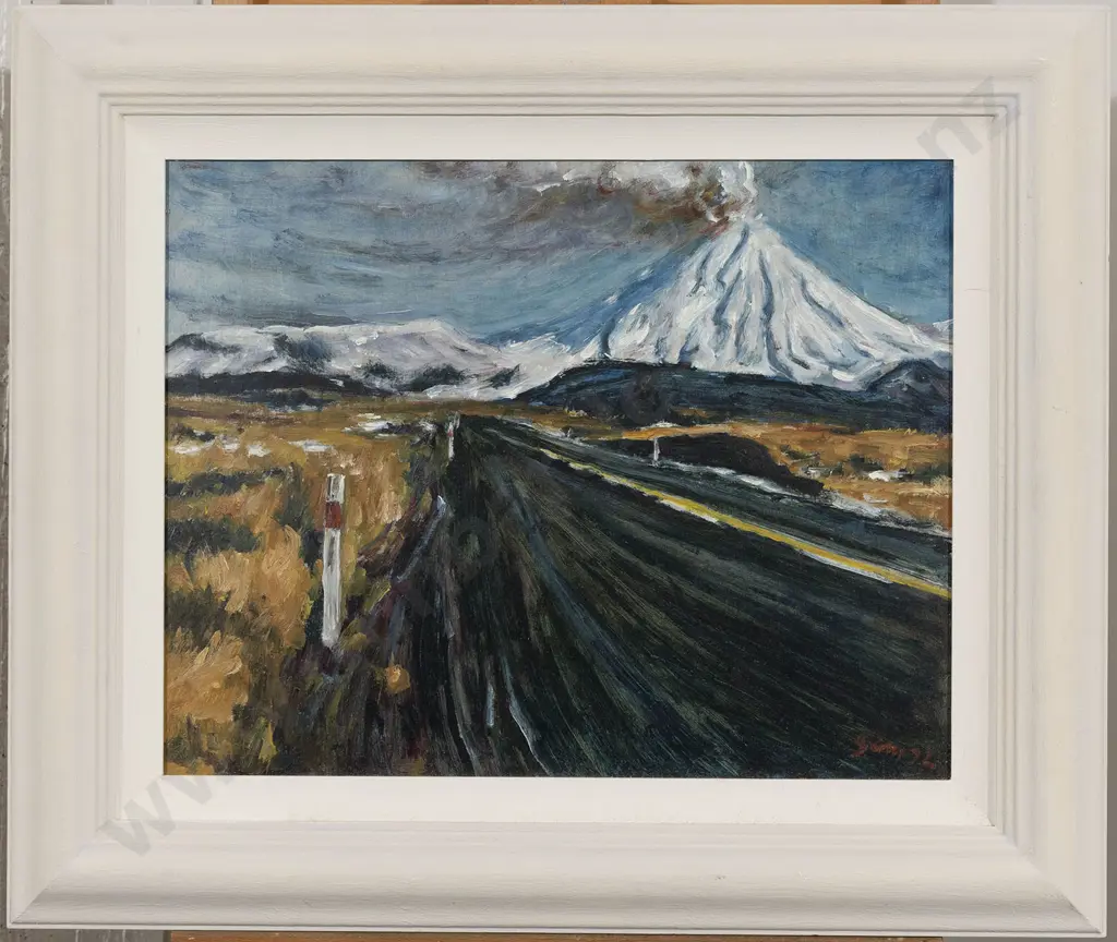 Sam Cairncross (1913-76) - Ngaruhoe and the Desert Road Image 1++