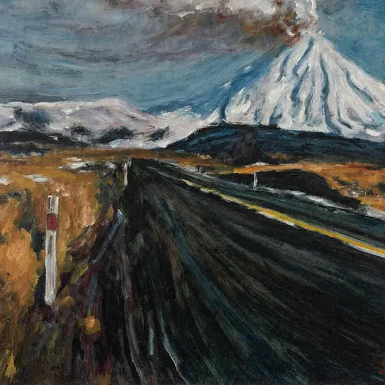 Sam Cairncross (1913-76) - Ngaruhoe and the Desert Road