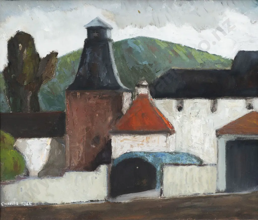 Charles Tole (1903 - 1991) - Buildings Near Newmarket Image 1++