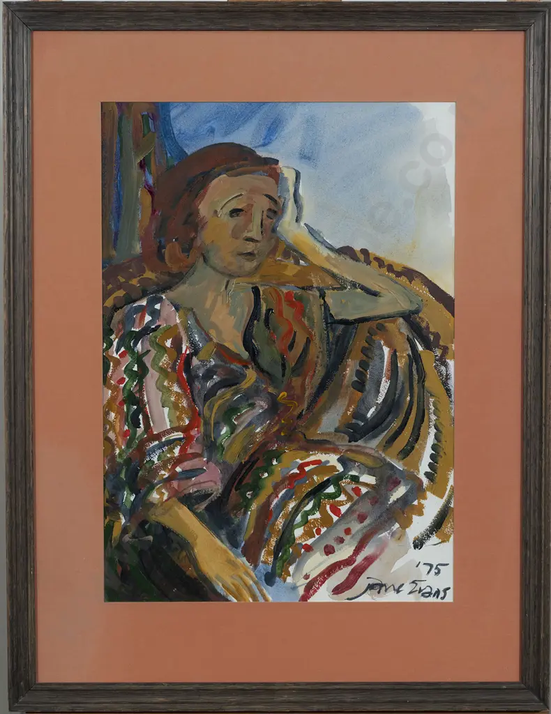 Jane Evans (1946 - 2012) - Untitled Portrait Image 1++