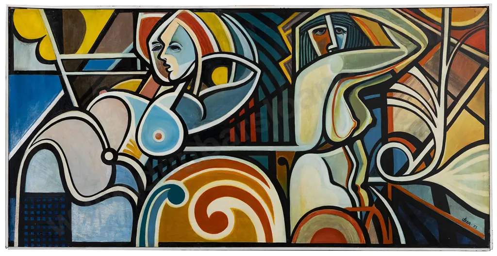 Frank Dean (1917 - 2008) - Composition With Nudes Image 1++