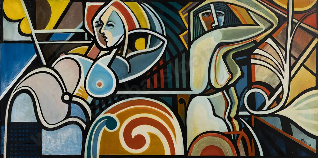 Frank Dean (1917 - 2008) - Composition With Nudes Image 1++