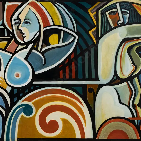 Frank Dean (1917 - 2008) - Composition With Nudes