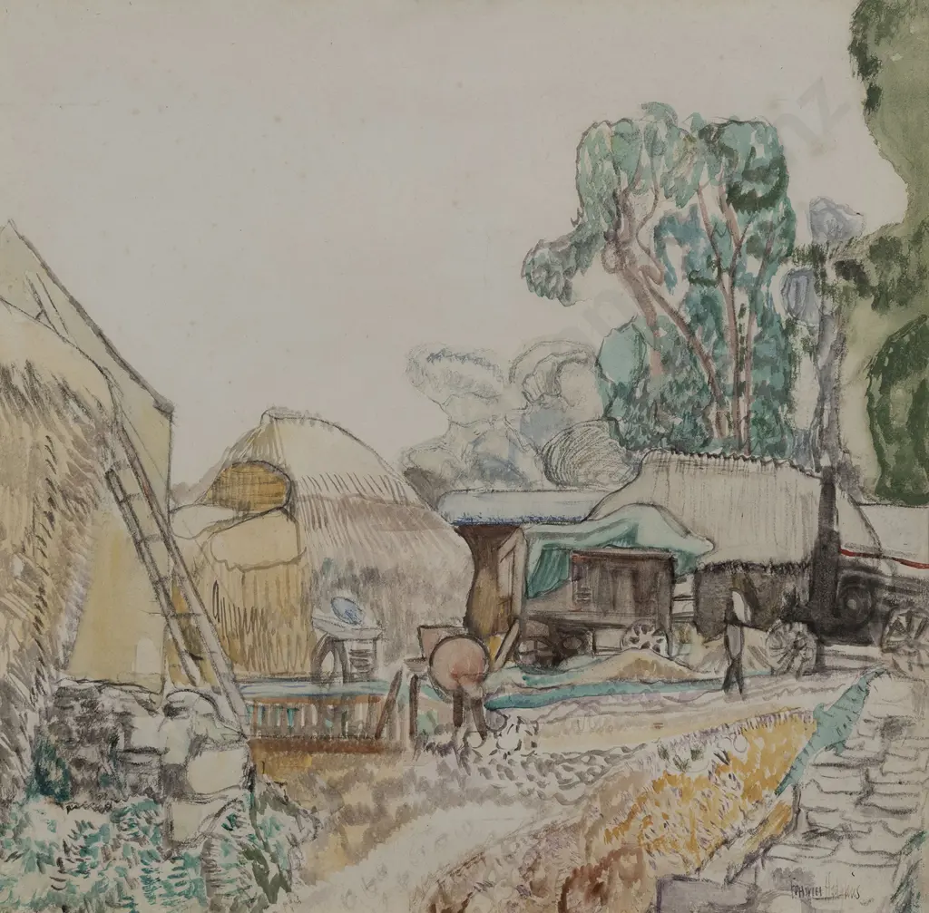 Frances Hodgkins (1869-1947) - Untitled (Farmyard Scene) Image 1++