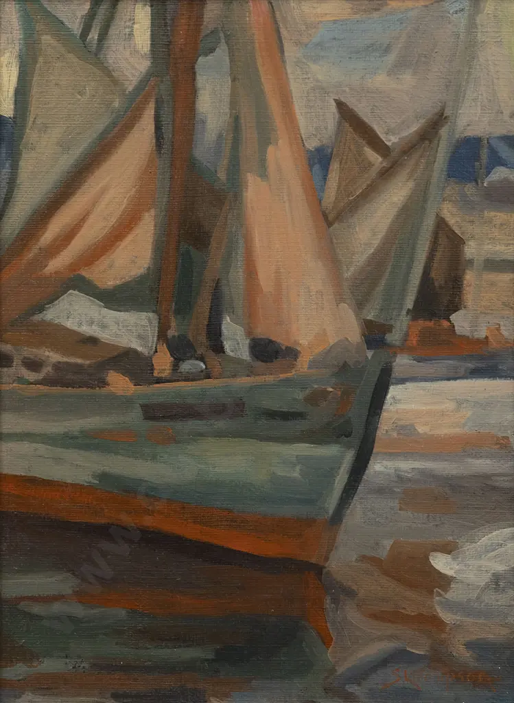 Sydney Lough Thompson (1877-1973) - Fishing Boats Image 1++
