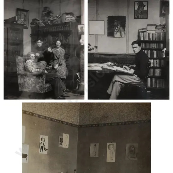 Set of Three Photographs of Leo Bensemann's Studio