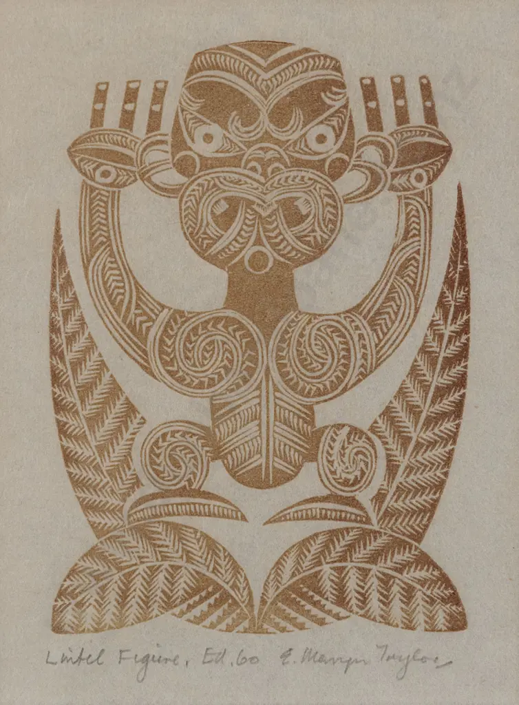 E Mervyn Taylor (1906 - 1964) - Lintel Figure Image 1++