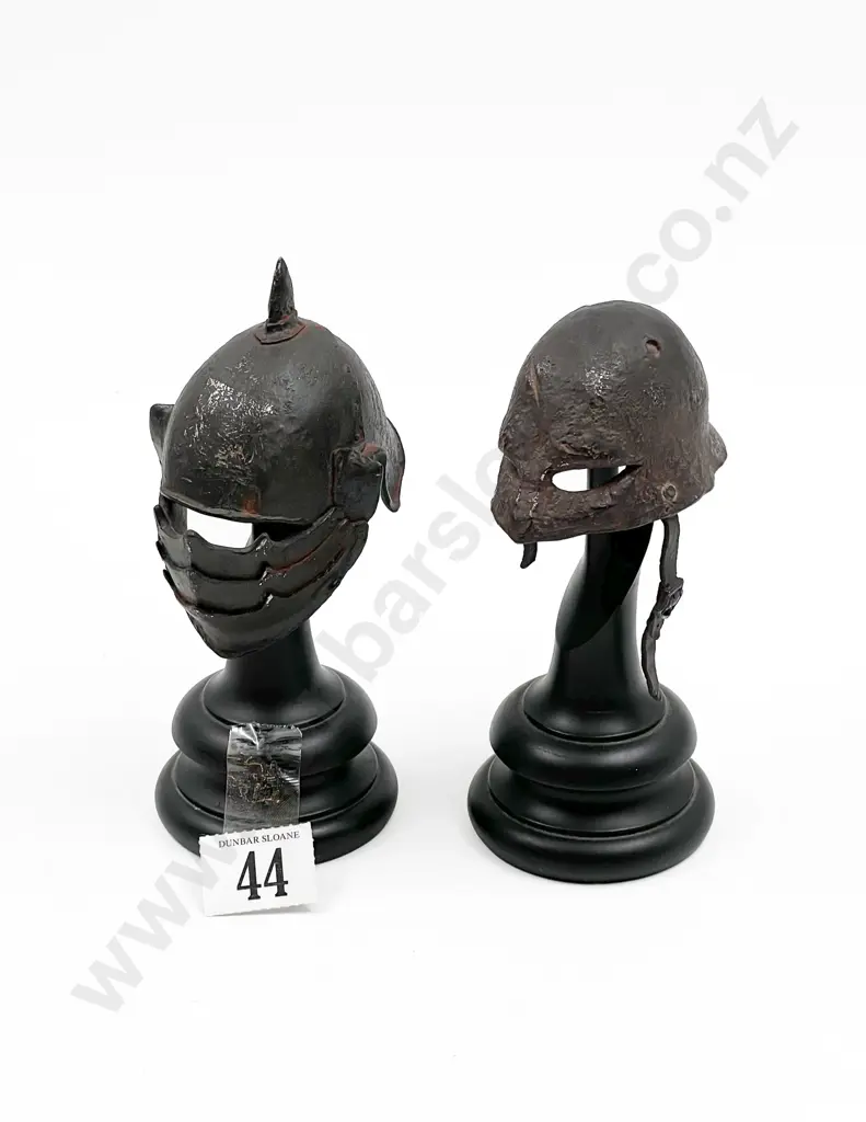Lord of the Rings - Two Cast Iron Ork Helmuts Image 1++