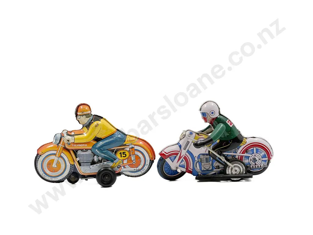 Tinplate Technofix & China MS-702 Motorcycle Racers Image 1++