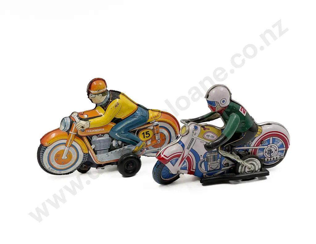 Tinplate Technofix & China MS-702 Motorcycle Racers Image 1++