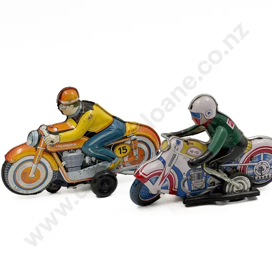 Tinplate Technofix & China MS-702 Motorcycle Racers