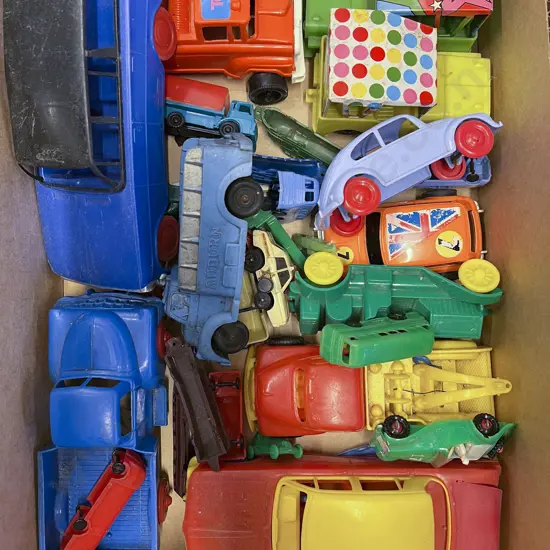 Quantity of Vintage Plastic Vehicles & Toys