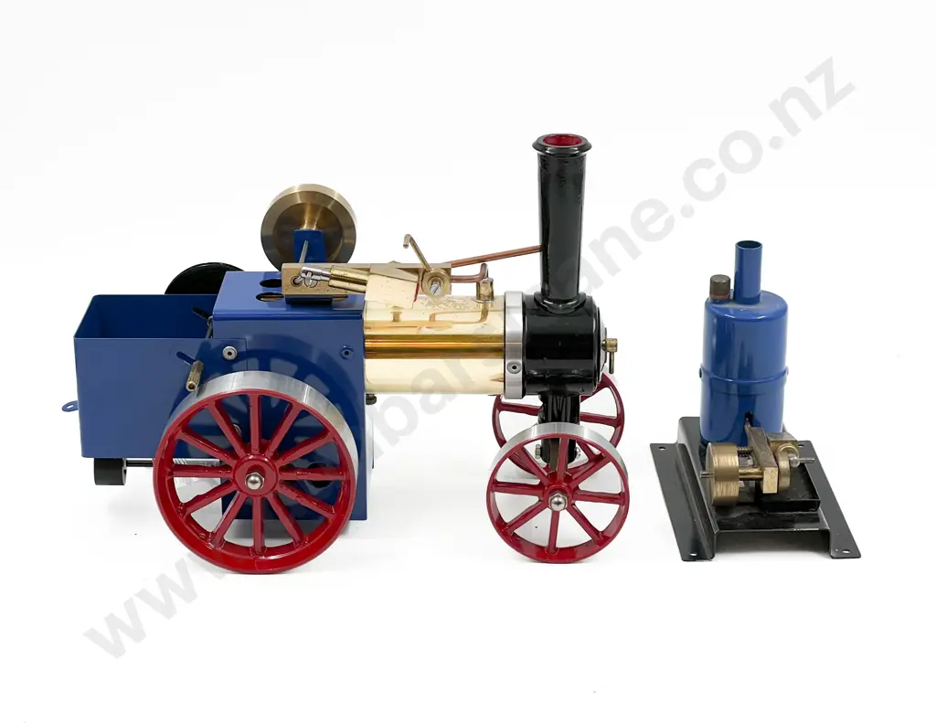 NZ David A Auld Live Steam Road Roller and Small Stationery Steam Engine Image 1++