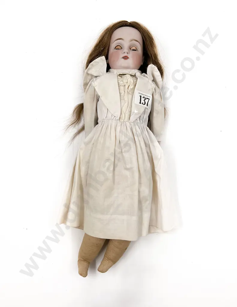 Antique Bisque Shoulder Plate Doll 36cm Height Image 1++