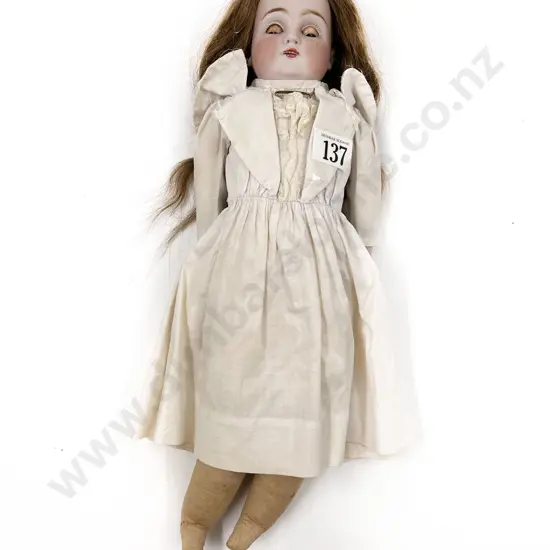 Antique Bisque Shoulder Plate Doll 36cm Height