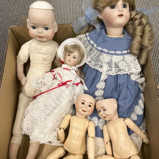 Five New Bisque Dolls