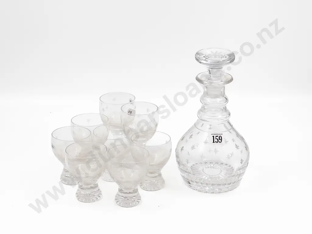 Stuart Crystal and Eight Assorted Matching Glasses Image 1++