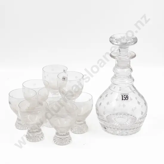 Stuart Crystal and Eight Assorted Matching Glasses