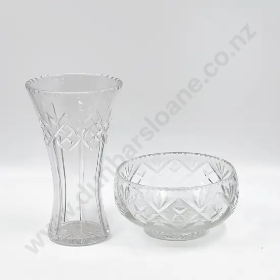 Crystal Vase and Crystal Fruit Bowl