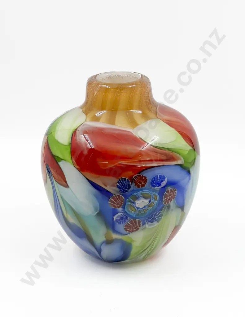 Heavy Art Glass Vase Image 1++
