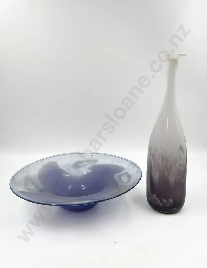 Two Pieces of Glass Incl. Tony Kuepfer Bottle Vase Image 1++