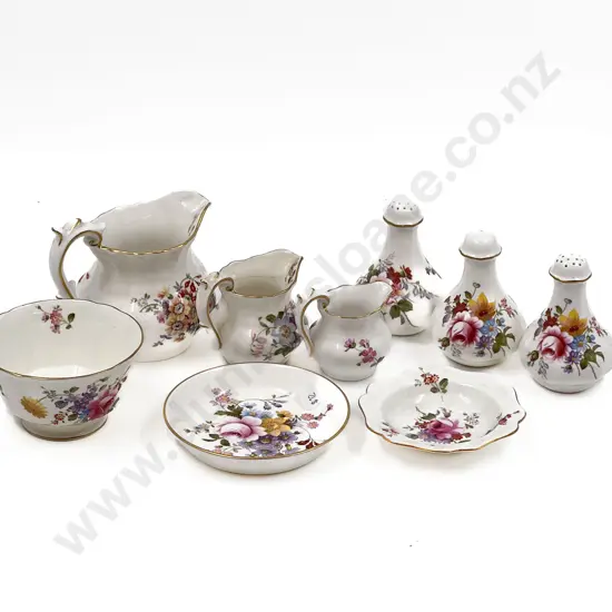 Nine Pieces of Assorted RCD Floral Decorated China