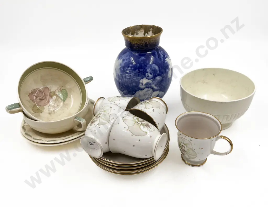 Box of Assorted Fancy China Incl. Susie Cooper & RD Children's Ware (faults) Image 1++