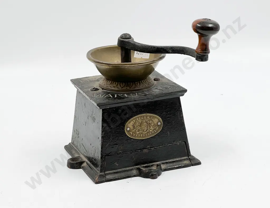 Vintage Wrought Metal Coffee Grinder Image 1++