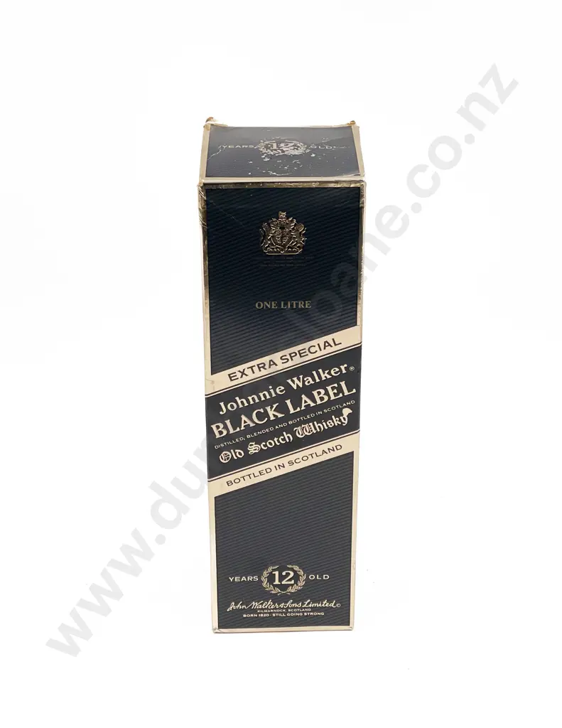 Boxed Johnnie Walker Black Label Old Scotch Whisky 1 Litre Image 1++