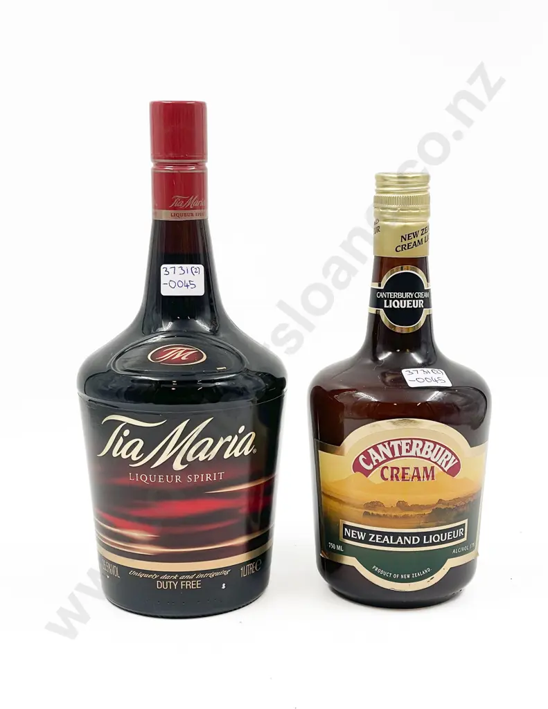 Bottle of Tia Maria 1L and Bottle of Canterbury Cream 750ml Image 1++