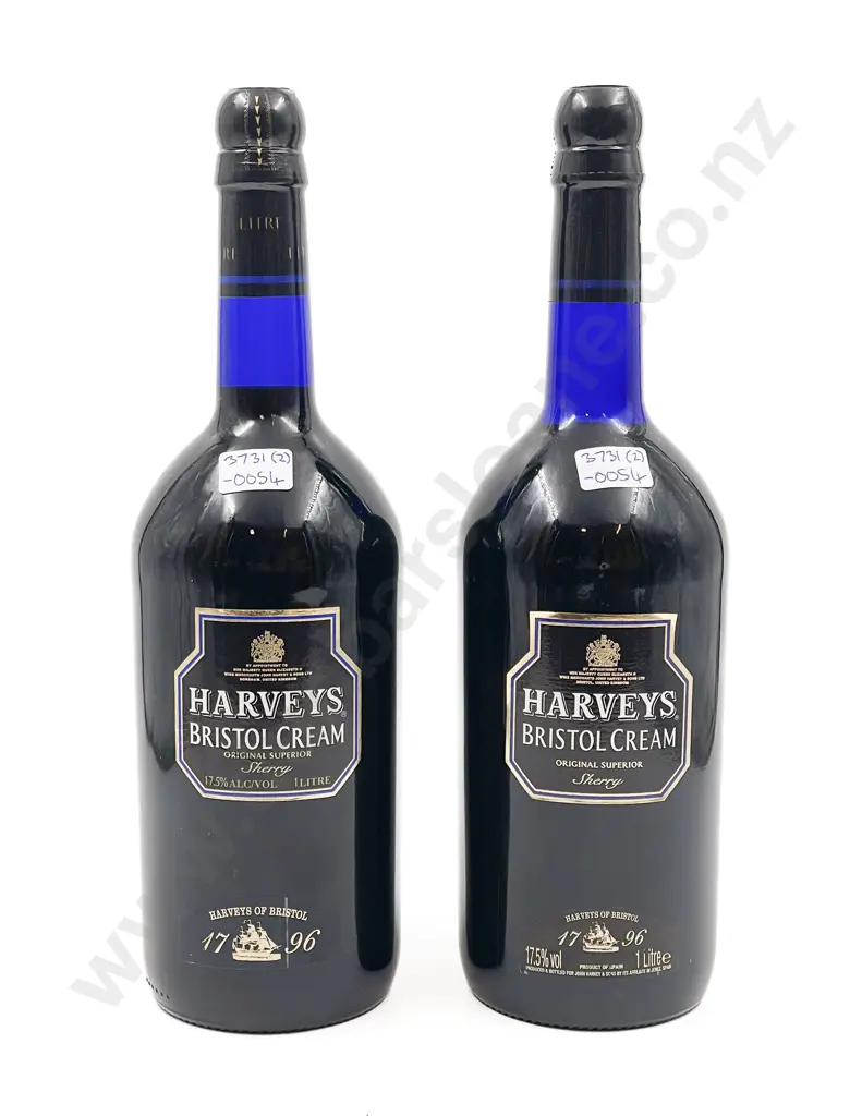Two Bottles of Harveys Bristol Cream 1 Litre Image 1++