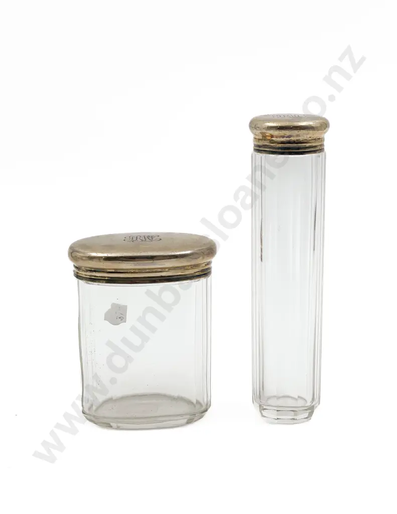 Two S/S Liddled Vanity Jars Image 1++